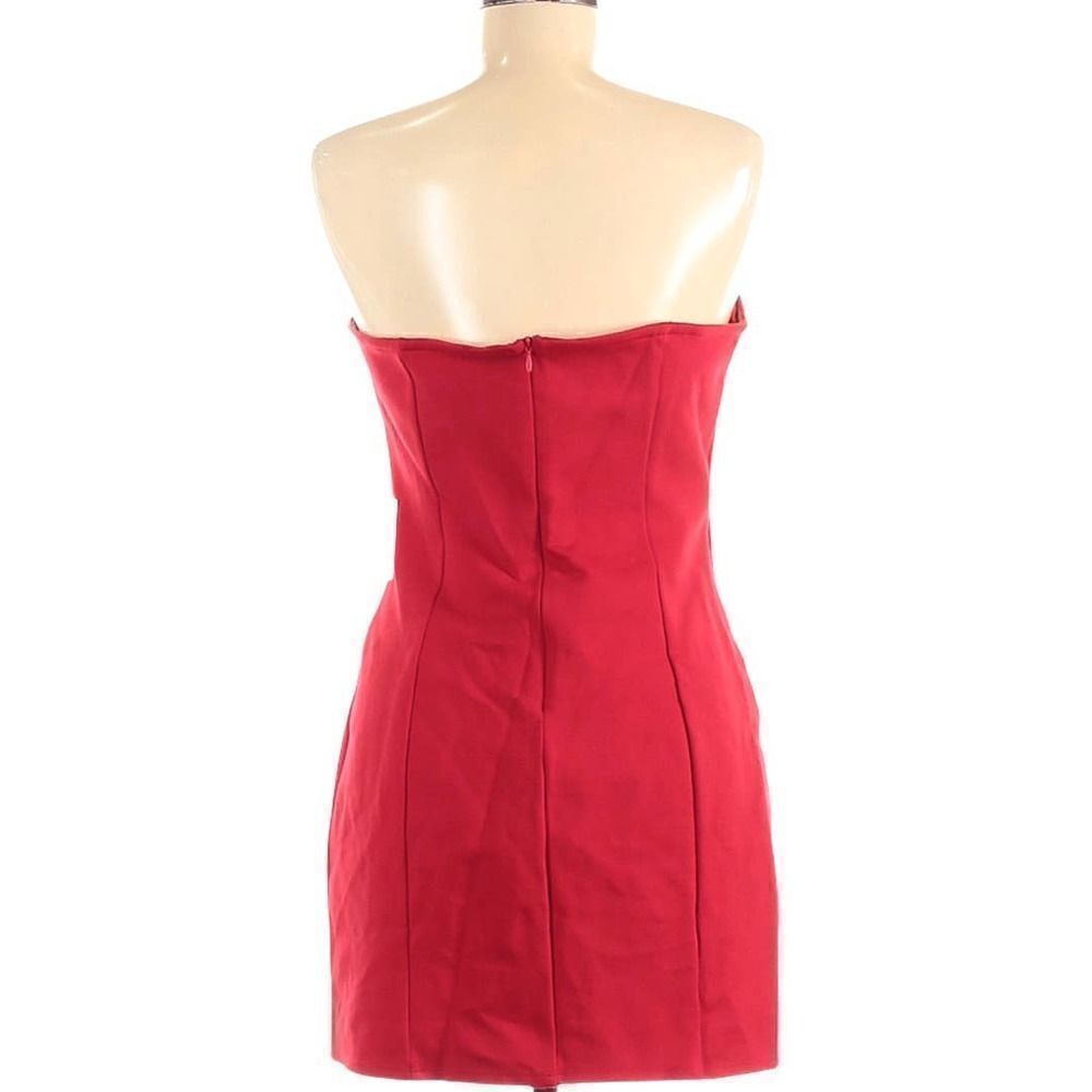 by the way. Red Strapless Dres Size M - Picture 2 of 9